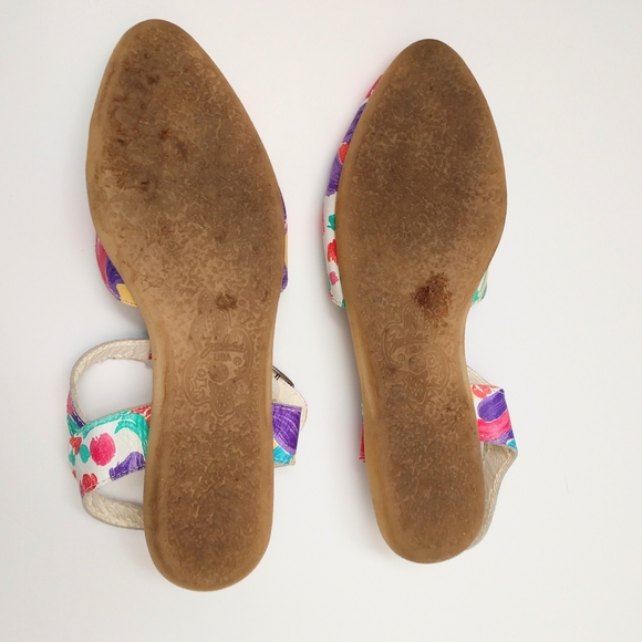Vintage Zodiac Colorful Paint Strap Flats Sandals - Picture 5 of 6